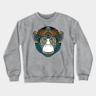 hipster monkey colorful Crewneck Sweatshirt